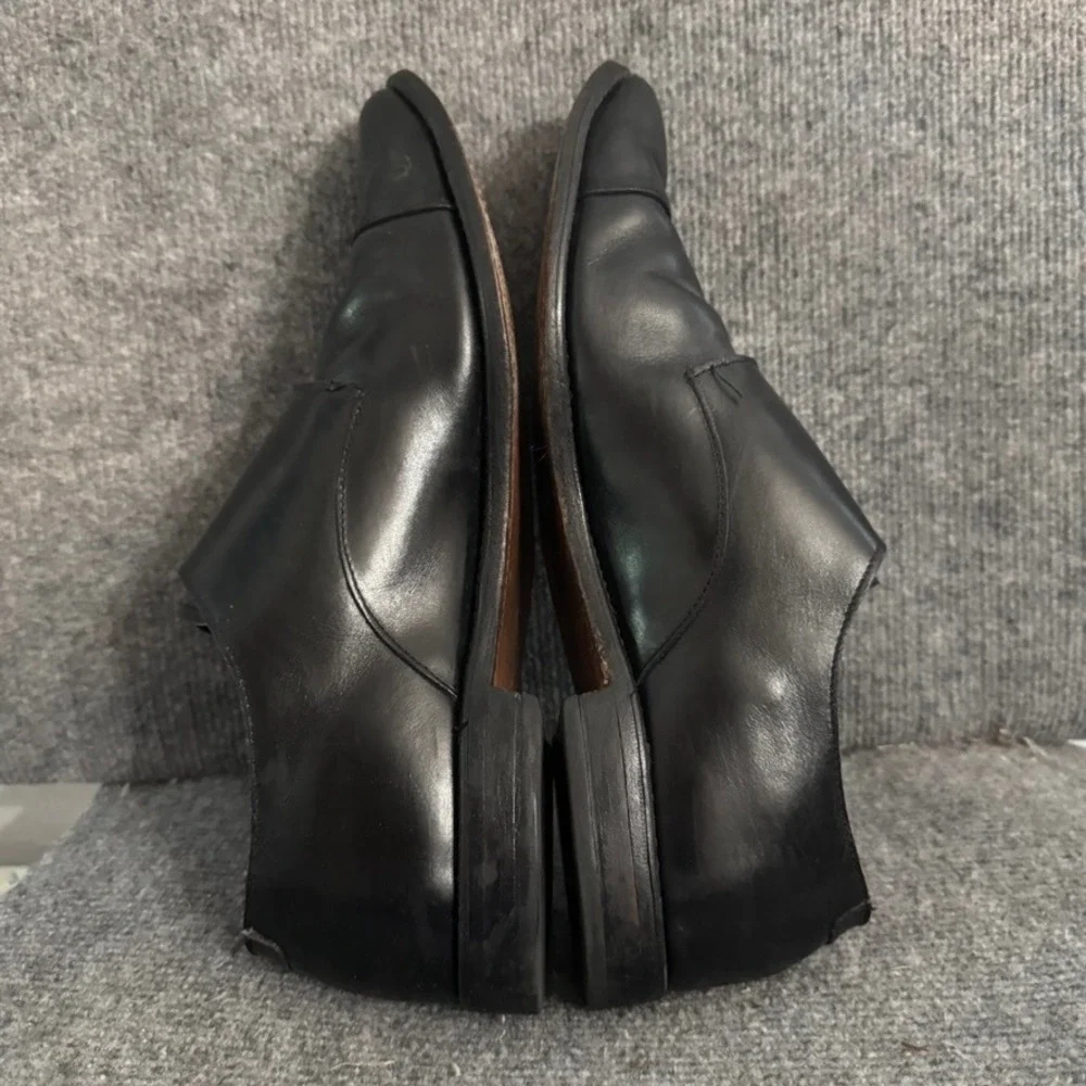 Allen Edmonds St Johns Mens Double Monk Strap Shoes Black Leather Cap Toe 14